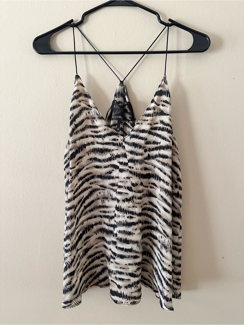Reformation Zebra Print 100% Silk Cami Top, Sz S